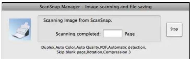 FUJITSU ScanSnap S1500M - ■ Showing the Scan Progress Status - 1