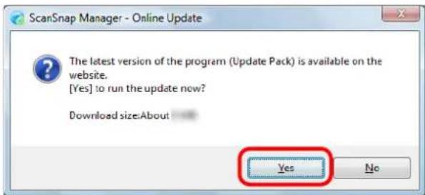 FUJITSU ScanSnap S1500M - Click the [Yes] button. - 1