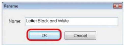FUJITSU ScanSnap S1500M - Type in a new name, and then click the [OK] button. - 1