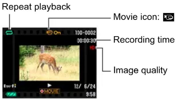 CASIO Exilim EX-ZS30 - Viewing a Movie - 1