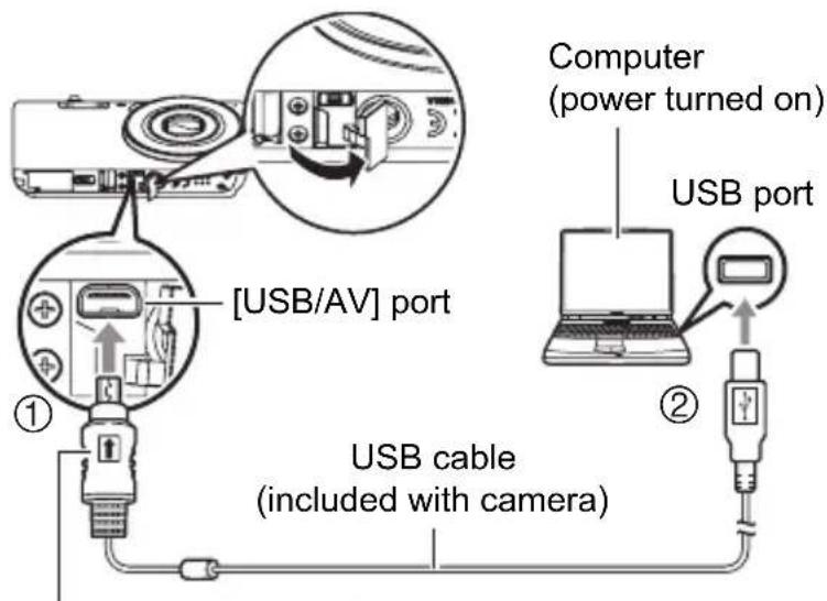 CASIO Exilim EX-ZS30 - ■ To charge using a USB connection to a computer - 1