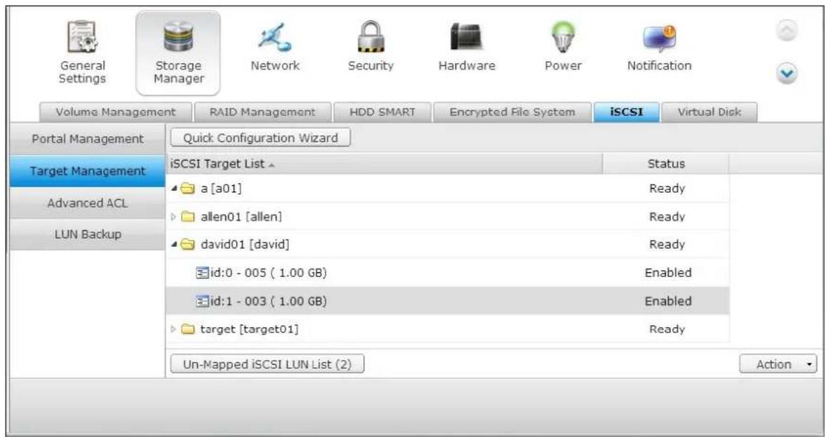 QNAP TS-419P II - Switch LUN mapping - 5