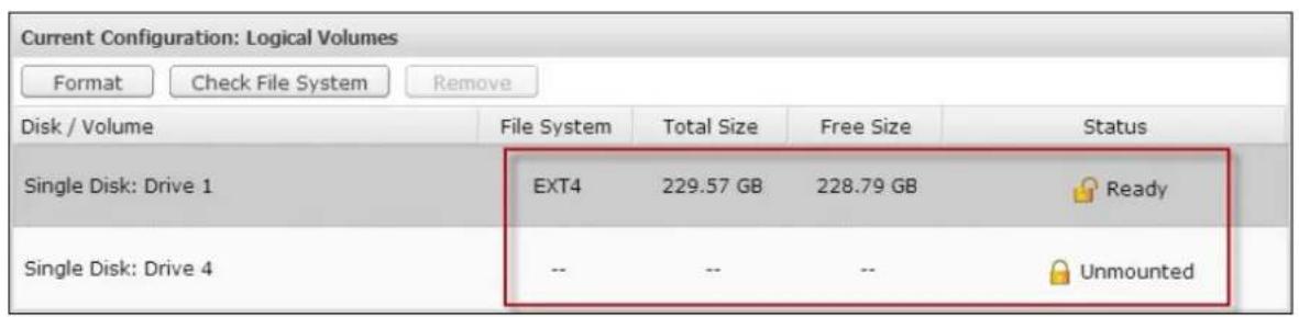 QNAP TS-419P II - Behavior of an encrypted volum e upon system reboot - 1