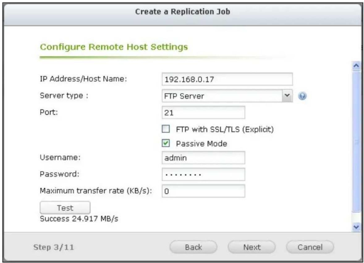 QNAP TS-419P II - Remote replication to FTP server - 1