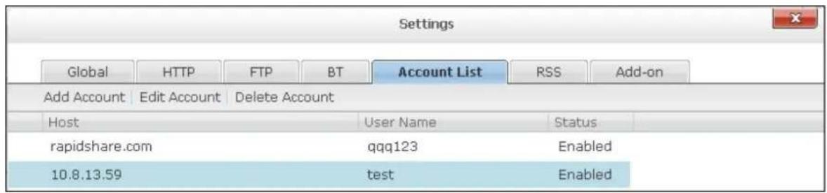 QNAP TS-419P II - Account List - 4