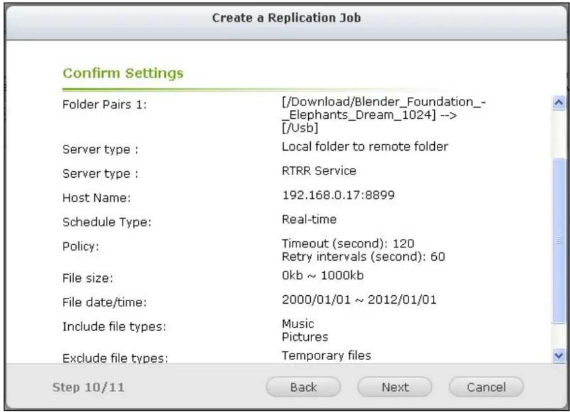 QNAP TS-419P II - Remote replication to NAS with RTRR service - 8
