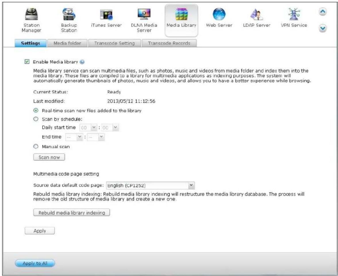 QNAP TS-419P II - Settings - 1