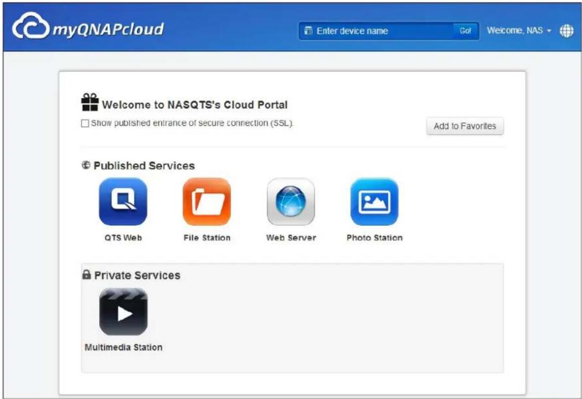 QNAP TS-419P II - Access NAS services via the myQNAPcloud w ebsite - 4