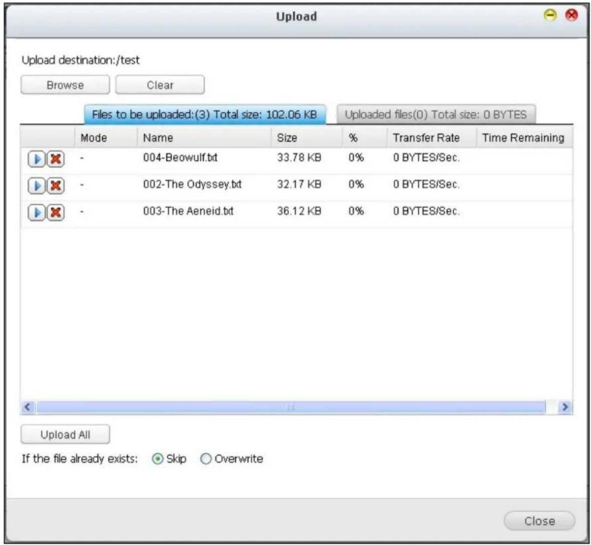 QNAP TS-419P II - Upload - 1