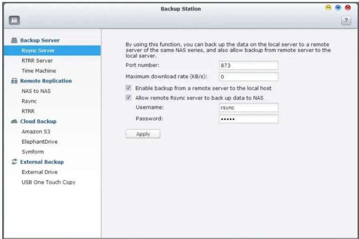 QNAP TS-419P II - Allow rem ote Rsync server to back up data to the NAS: - 1