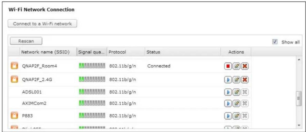 QNAP TS-419P II - Connect to an existing Wi-Fi network: - 1