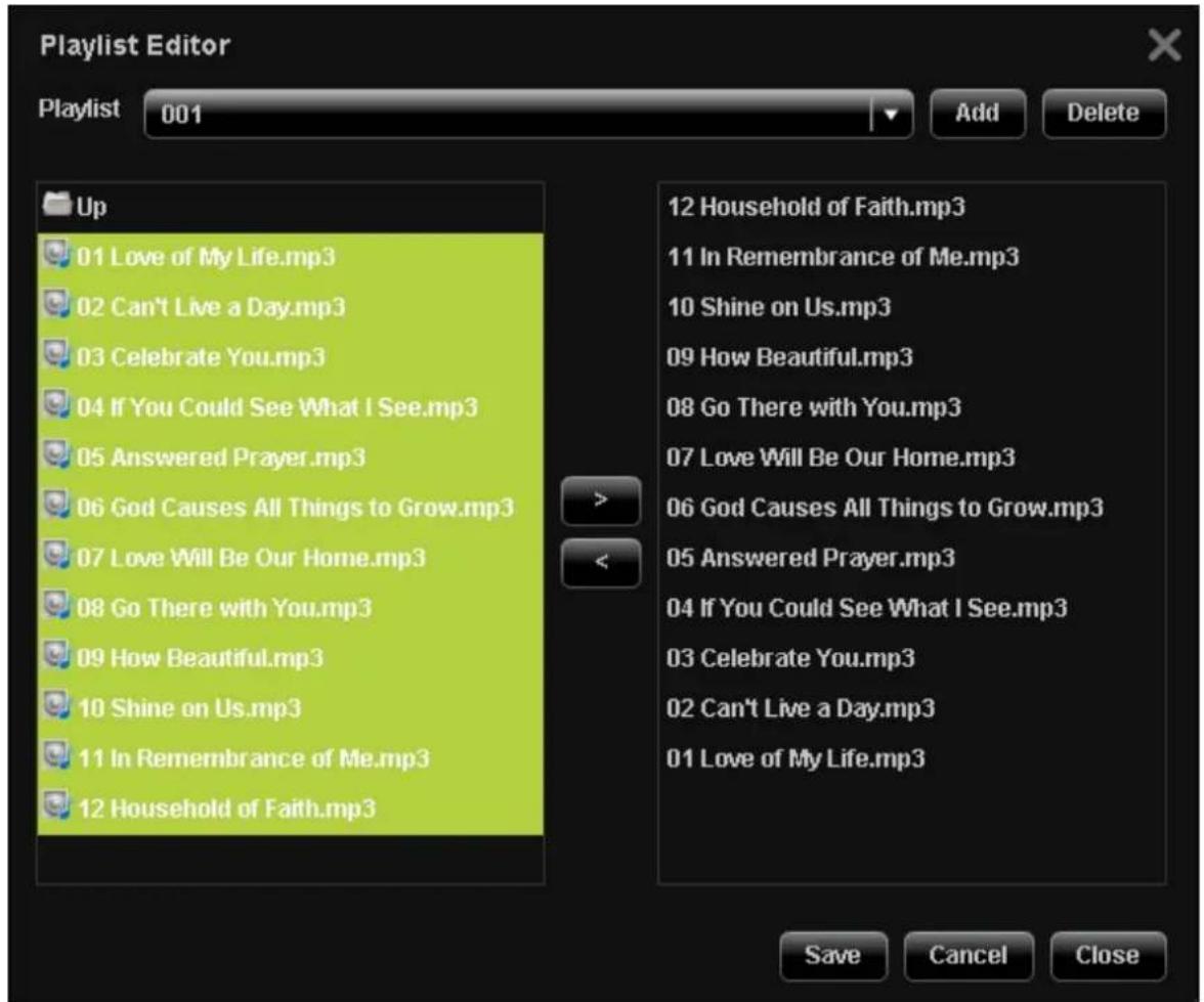 QNAP TS-419P II - Playlist Editor - 1