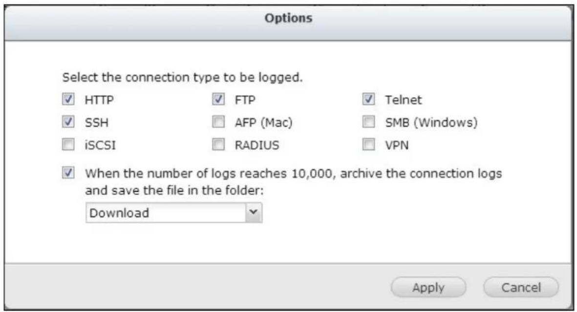 QNAP TS-419P II - System Connection Logs - 2