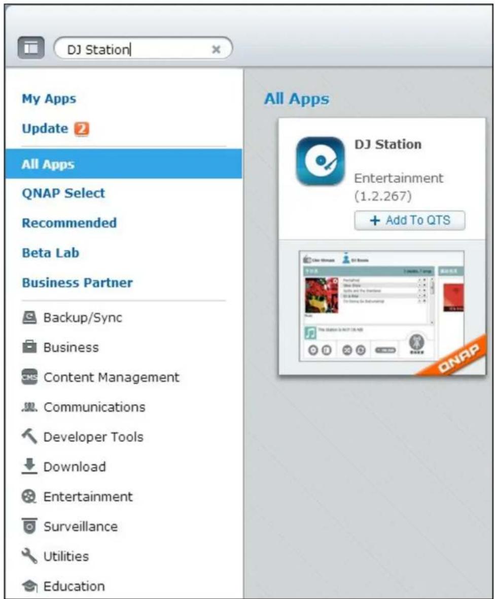 QNAP TS-419P II - Brow sing and searching for apps - 2