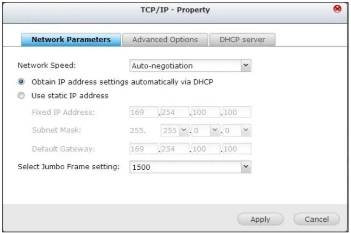 QNAP TS-419P II - Network Parameters - 1