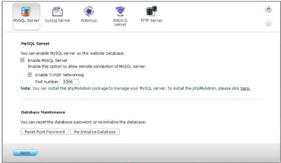 QNAP TS-419P II - Database Maintenance: - 1