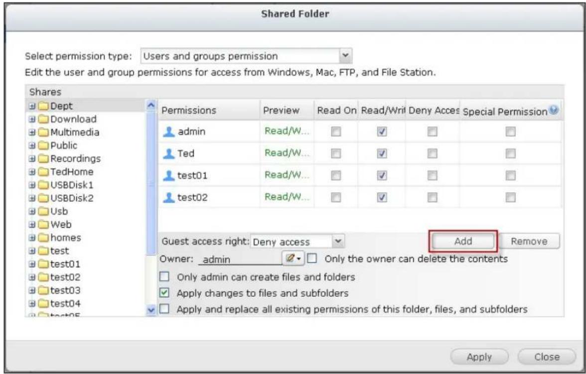 QNAP TS-419P II - Folder Permissions - 2
