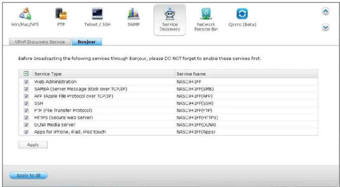 QNAP TS-419P II - Bonjour - 1