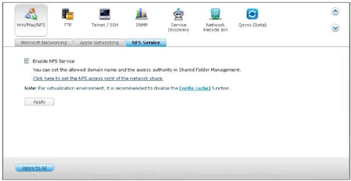 QNAP TS-419P II - NFS Service - 1