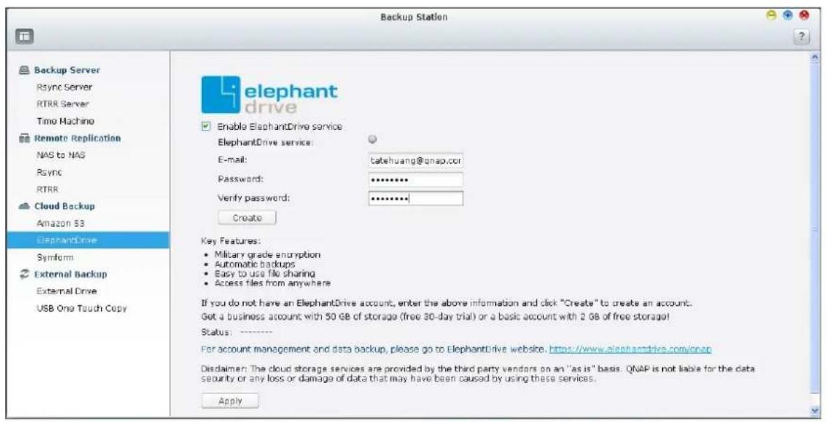 QNAP TS-419P II - ElephantDrive - 1
