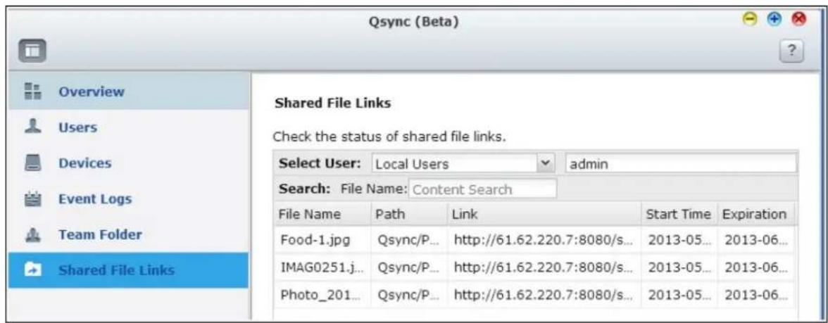 QNAP TS-419P II - Managing or monitoring Qsync status via web browser - 6