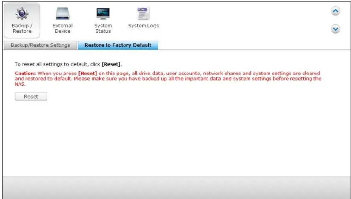 QNAP TS-419P II - Restore to Factory Default - 2