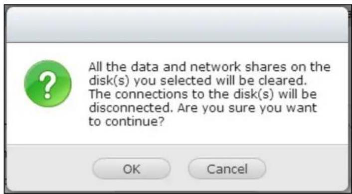 QNAP TS-419P II - Create a new encrypted disk volume with new hard drives - 5