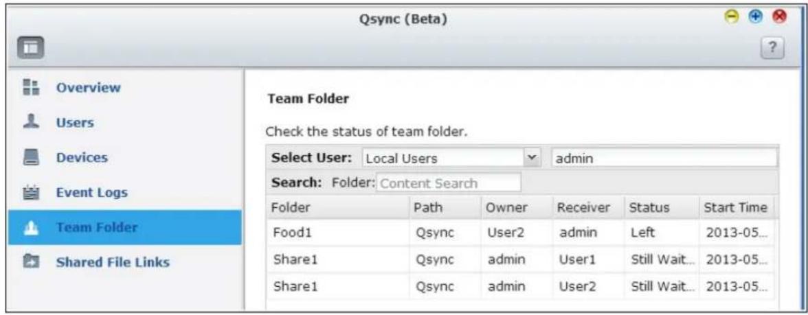 QNAP TS-419P II - Managing or monitoring Qsync status via web browser - 5