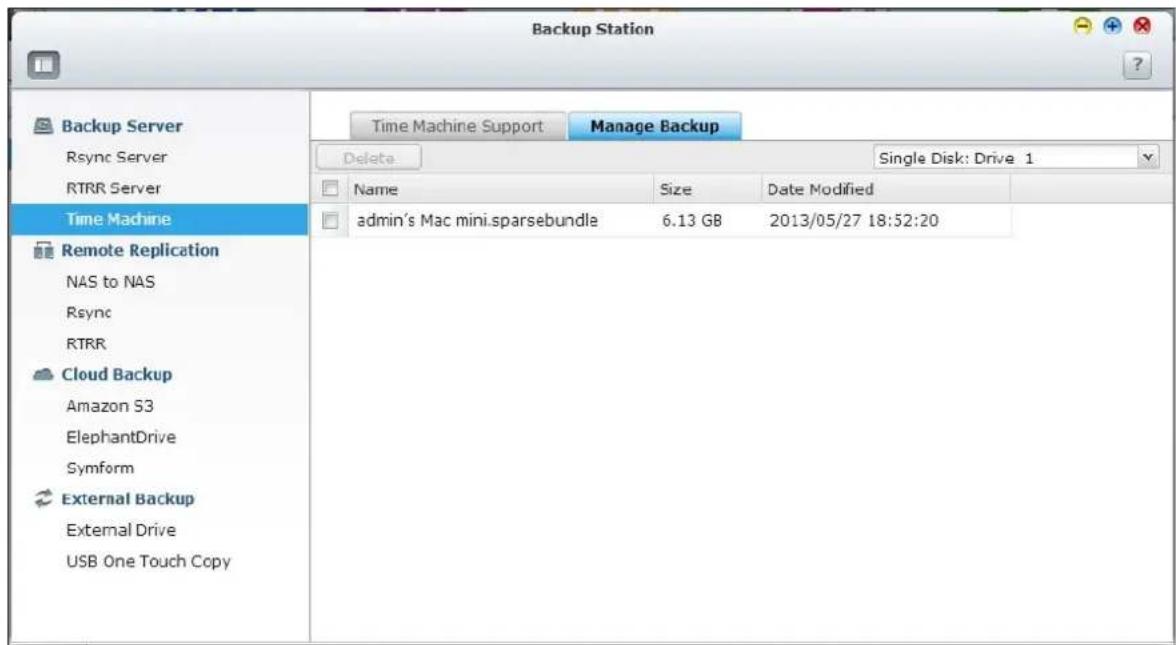 QNAP TS-419P II - Manage Backup - 1