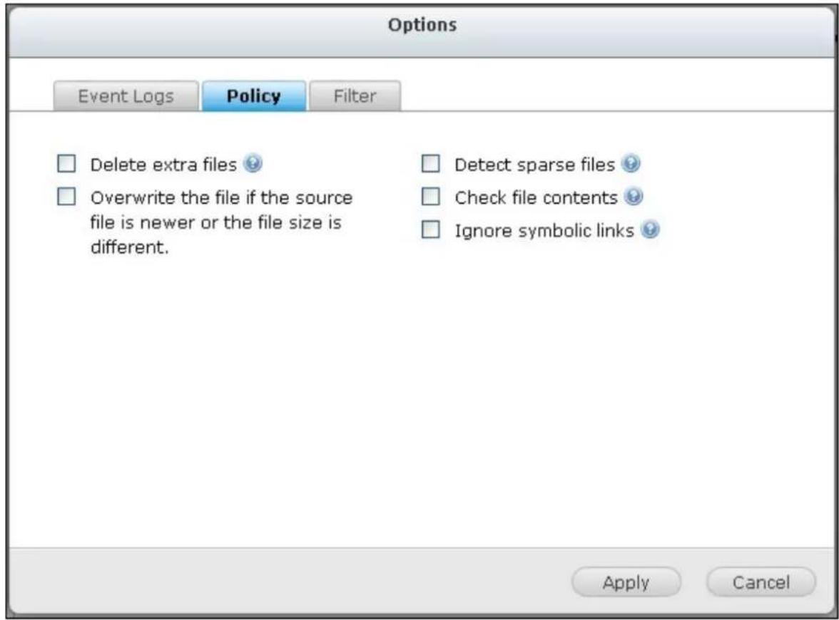 QNAP TS-419P II - Default Backup Job Settings - 3