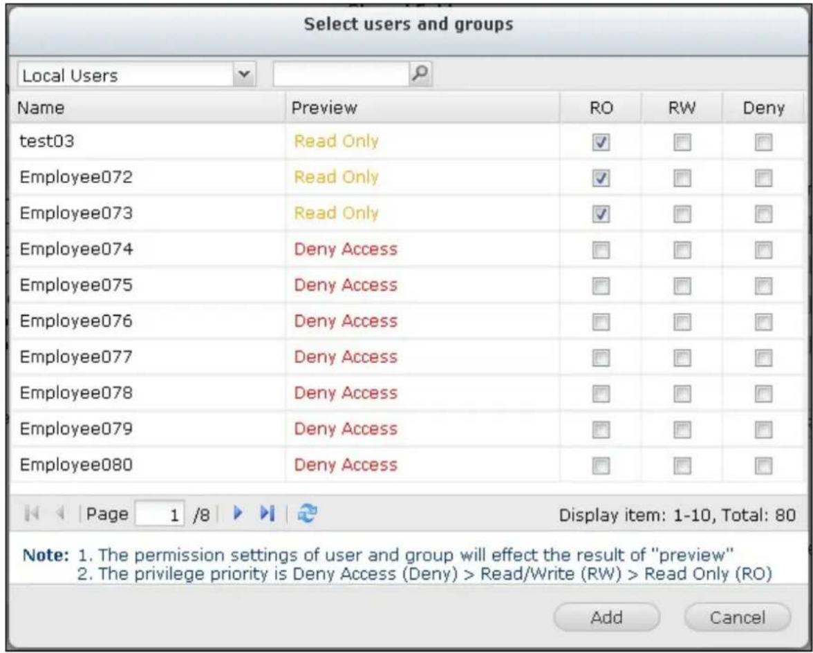 QNAP TS-419P II - Folder Permissions - 3