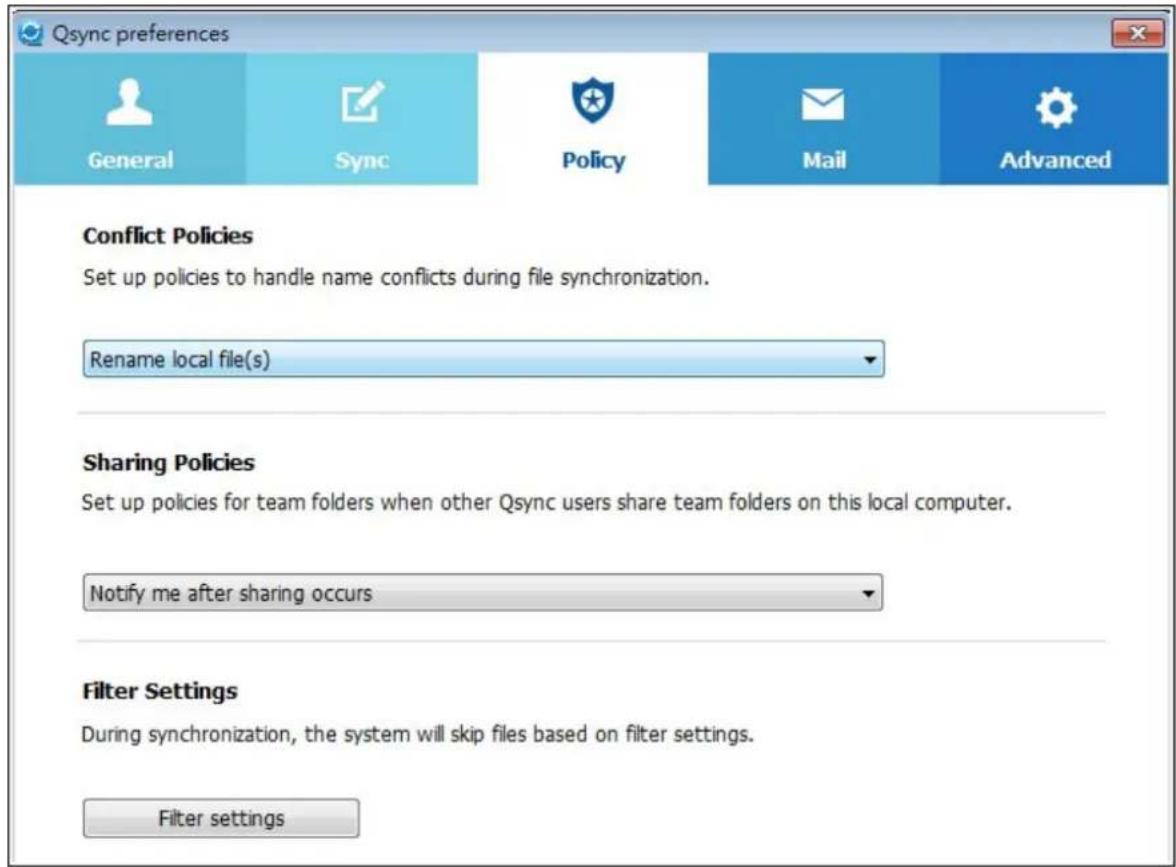 QNAP TS-419P II - c. Policy: - 1