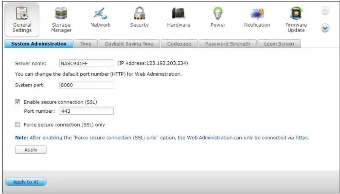 QNAP TS-419P II - System Administration - 1