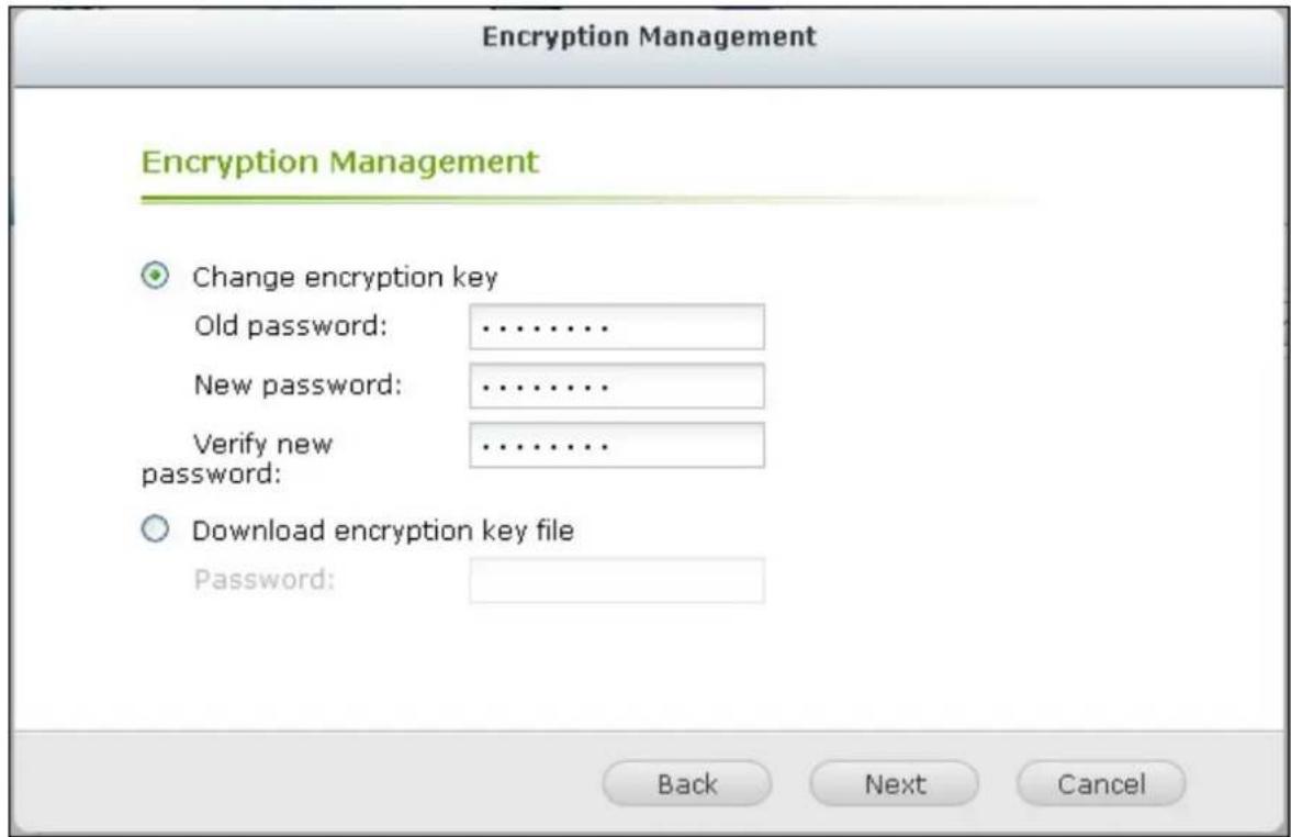 QNAP TS-419P II - Manage the encryption key - 2