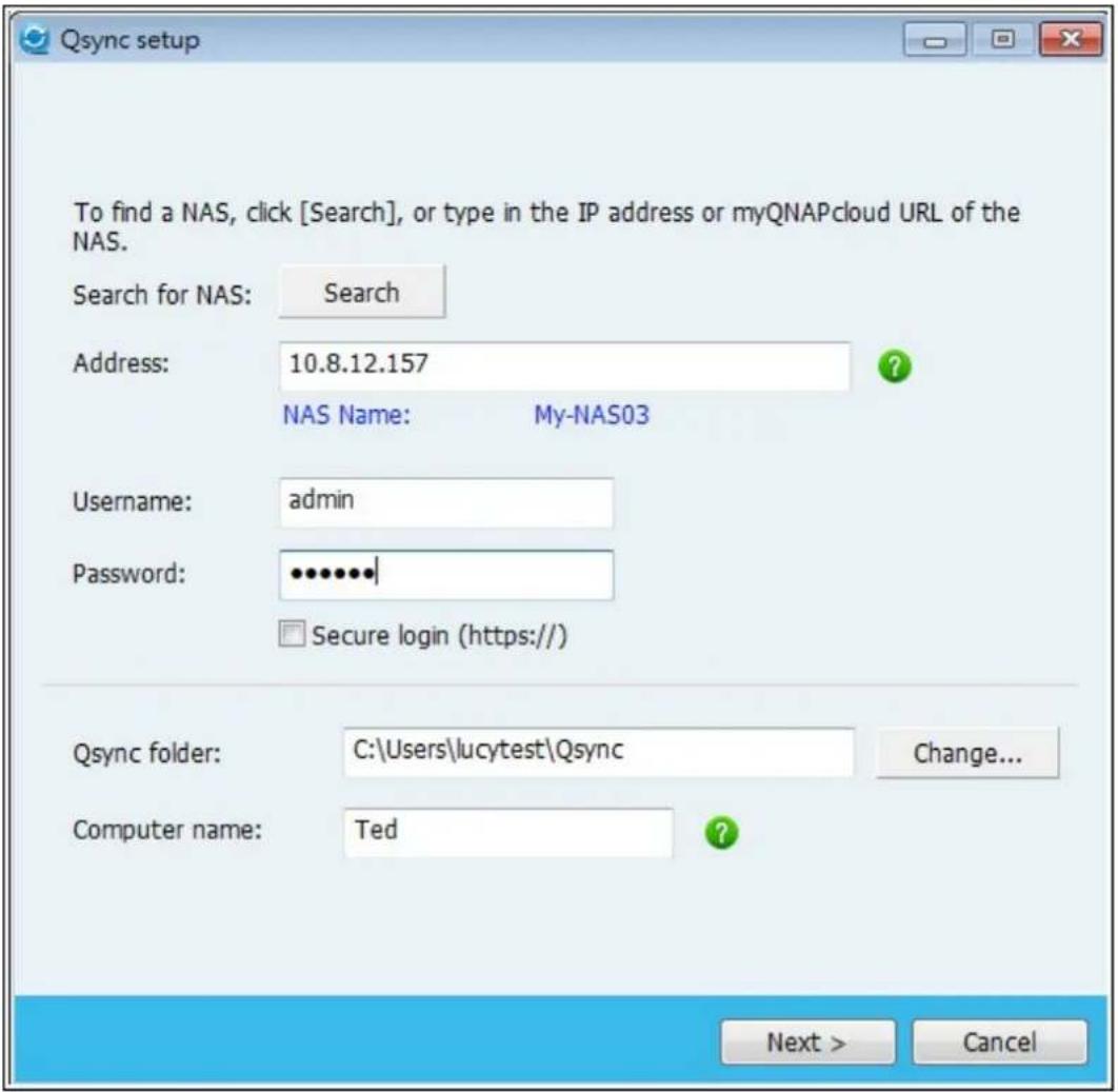 QNAP TS-419P II - Login the NAS - 1