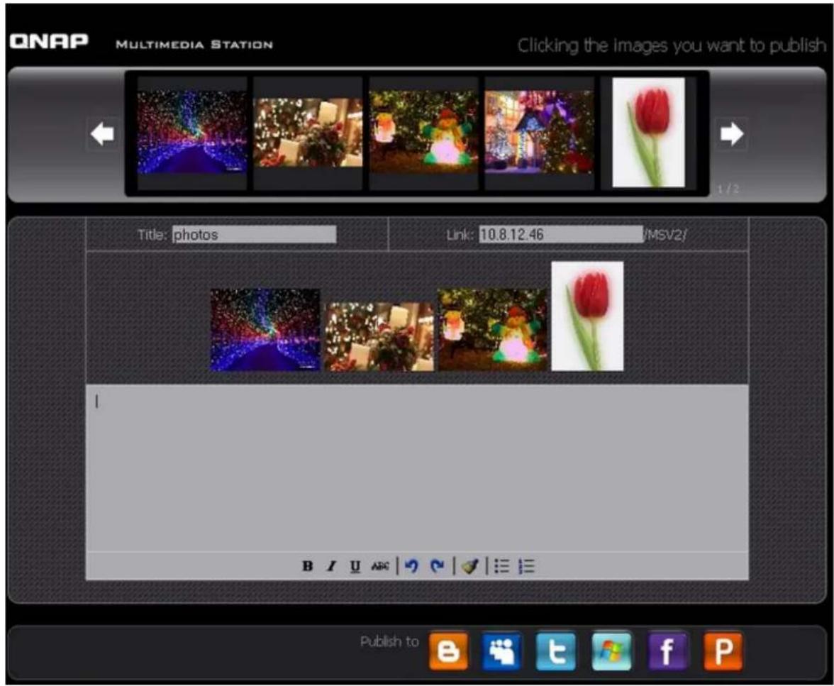 QNAP TS-419P II - Publishing image files - 3