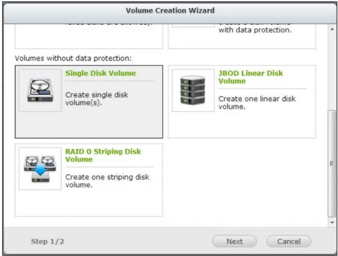 QNAP TS-419P II - Create a new encrypted disk volume with new hard drives - 2