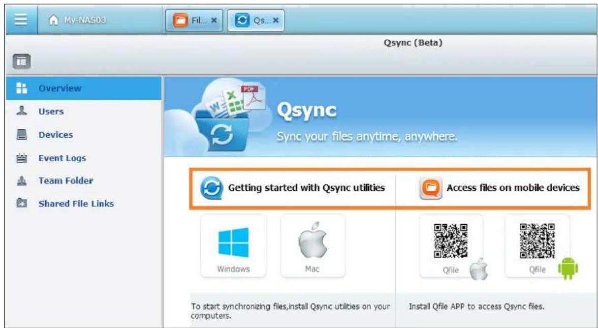 QNAP TS-419P II - Install Qsync utility - 1