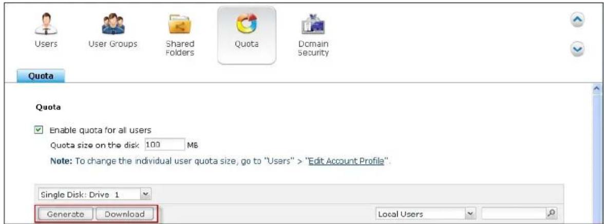 QNAP TS-419P II - Quota - 2