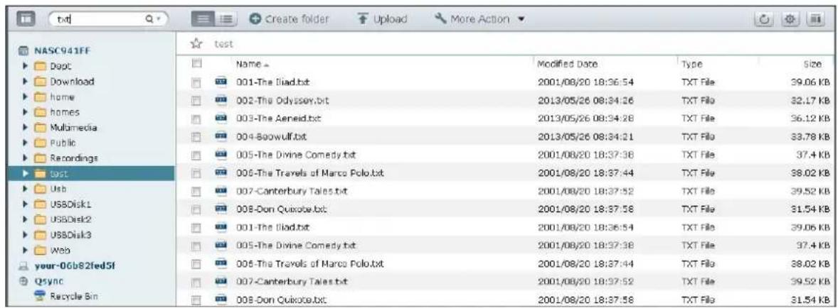 QNAP TS-419P II - File/Folder search - 1