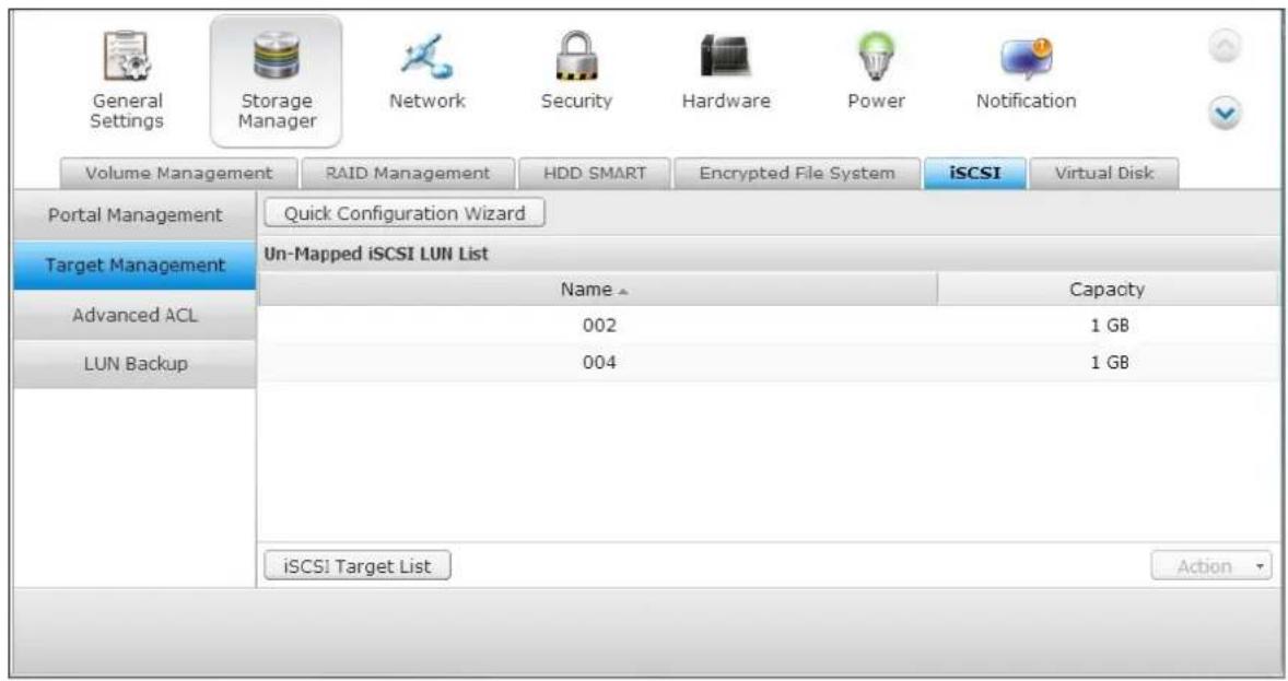 QNAP TS-419P II - Create iSCSI targets - 7