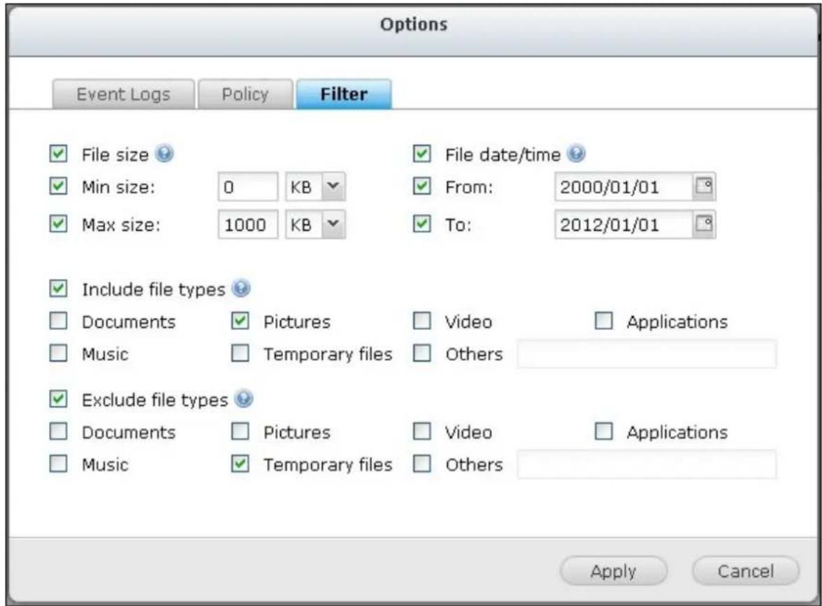 QNAP TS-419P II - Default Backup Job Settings - 4