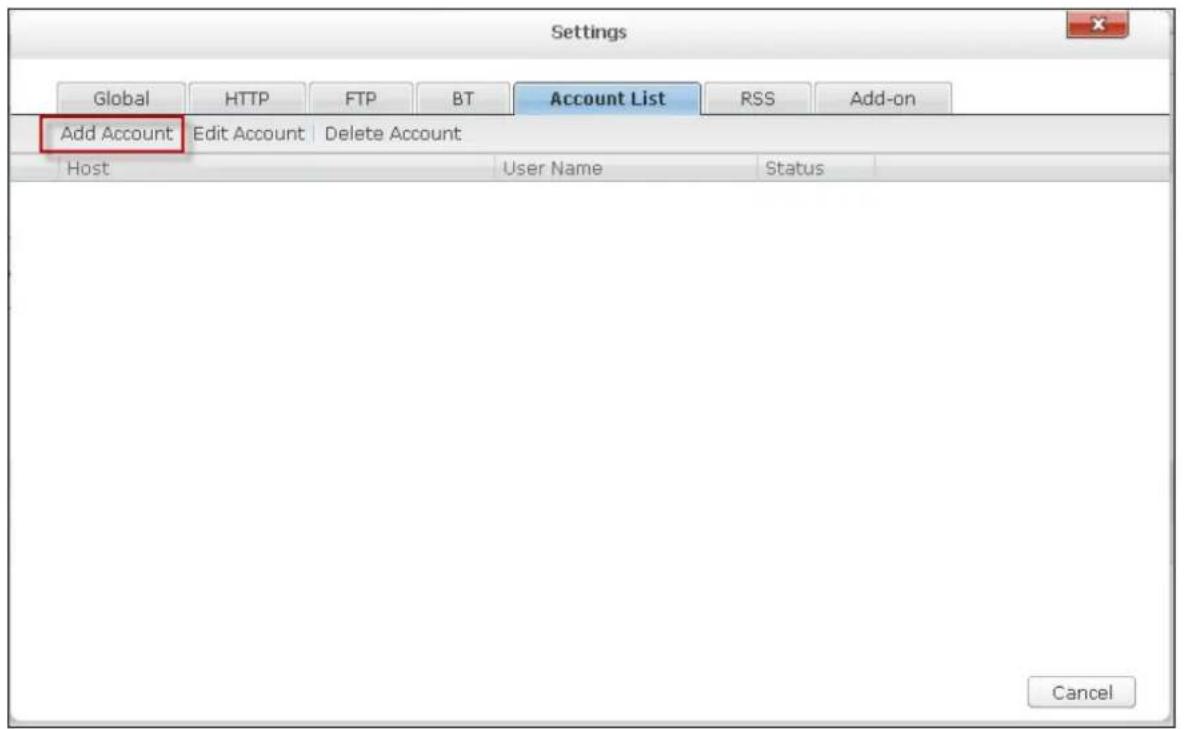 QNAP TS-419P II - Account List - 1