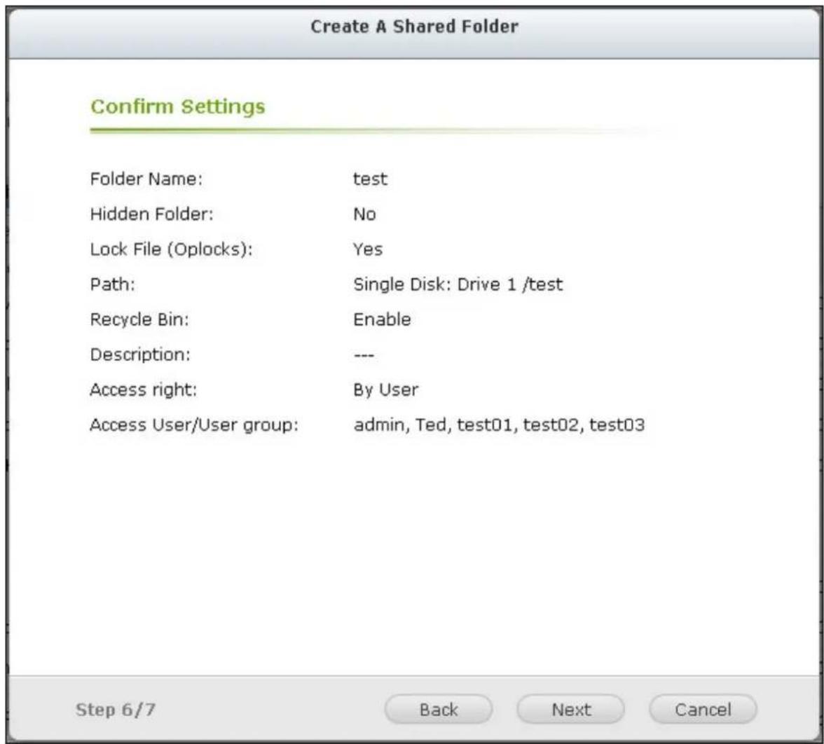 QNAP TS-419P II - Shared Folders - 7