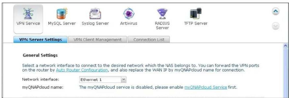 QNAP TS-419P II - VPN Service Setup - 1