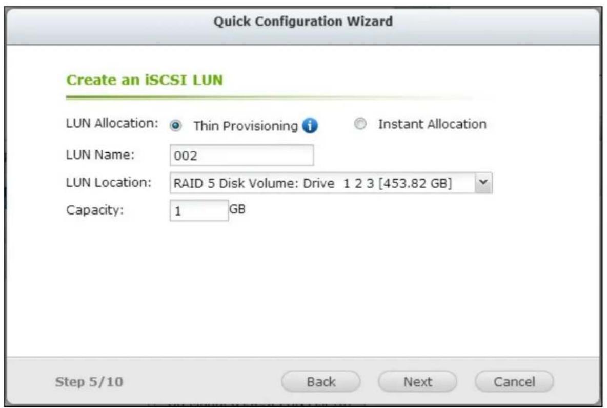 QNAP TS-419P II - Create iSCSI targets - 3