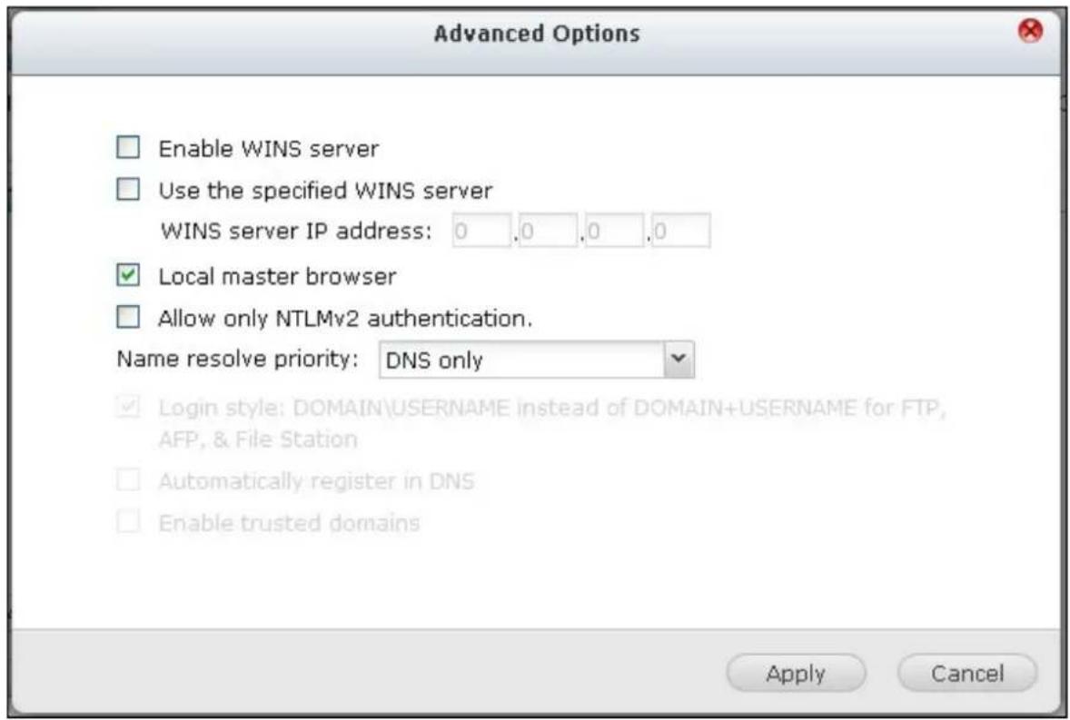QNAP TS-419P II - Advanced Options - 1