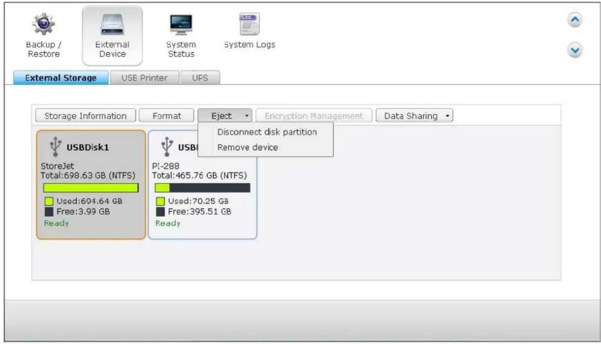 QNAP TS-419P II - Eject - 1