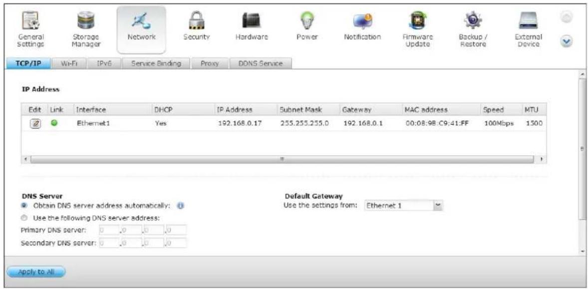QNAP TS-419P II - IP Address - 1