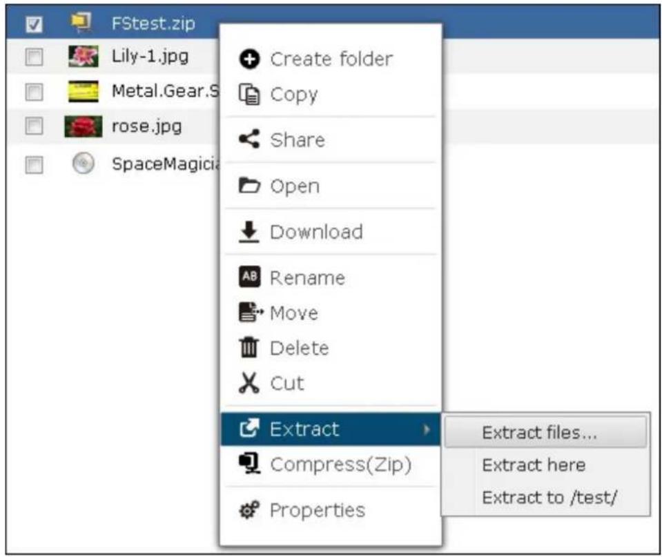 QNAP TS-419P II - Extracting files - 1